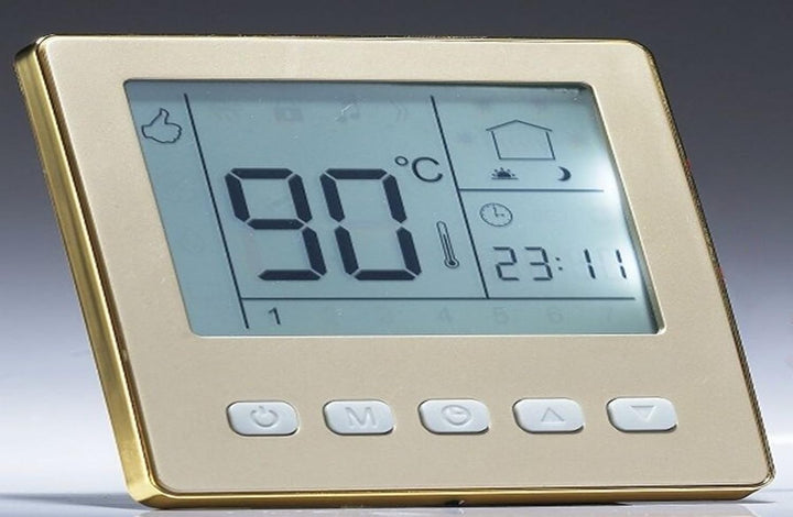 SM-PC®, Raumthermostat Thermostat programmierbar Digital Gold Farbiger Rahmen #840