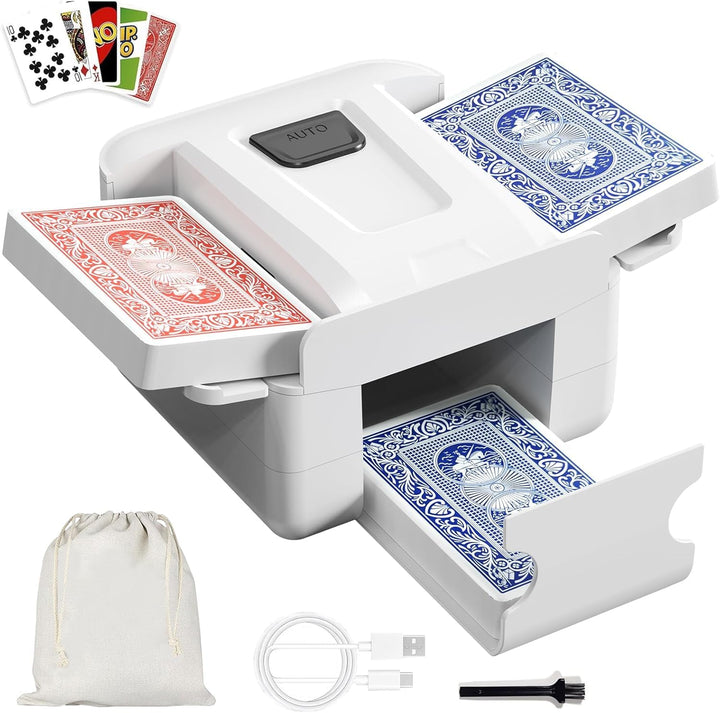 Kartenmischmaschine, Automatischer Kartenmischer für 1–2 Decks, Wiederaufladbarer Kartenmischer mit