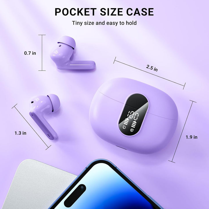 AOVOCE Kabellose Kopfhörer Bluetooth 5.3, HiFi-Stereo-Bluetooth-Kopfhörer, eingebauter Geräuschunter