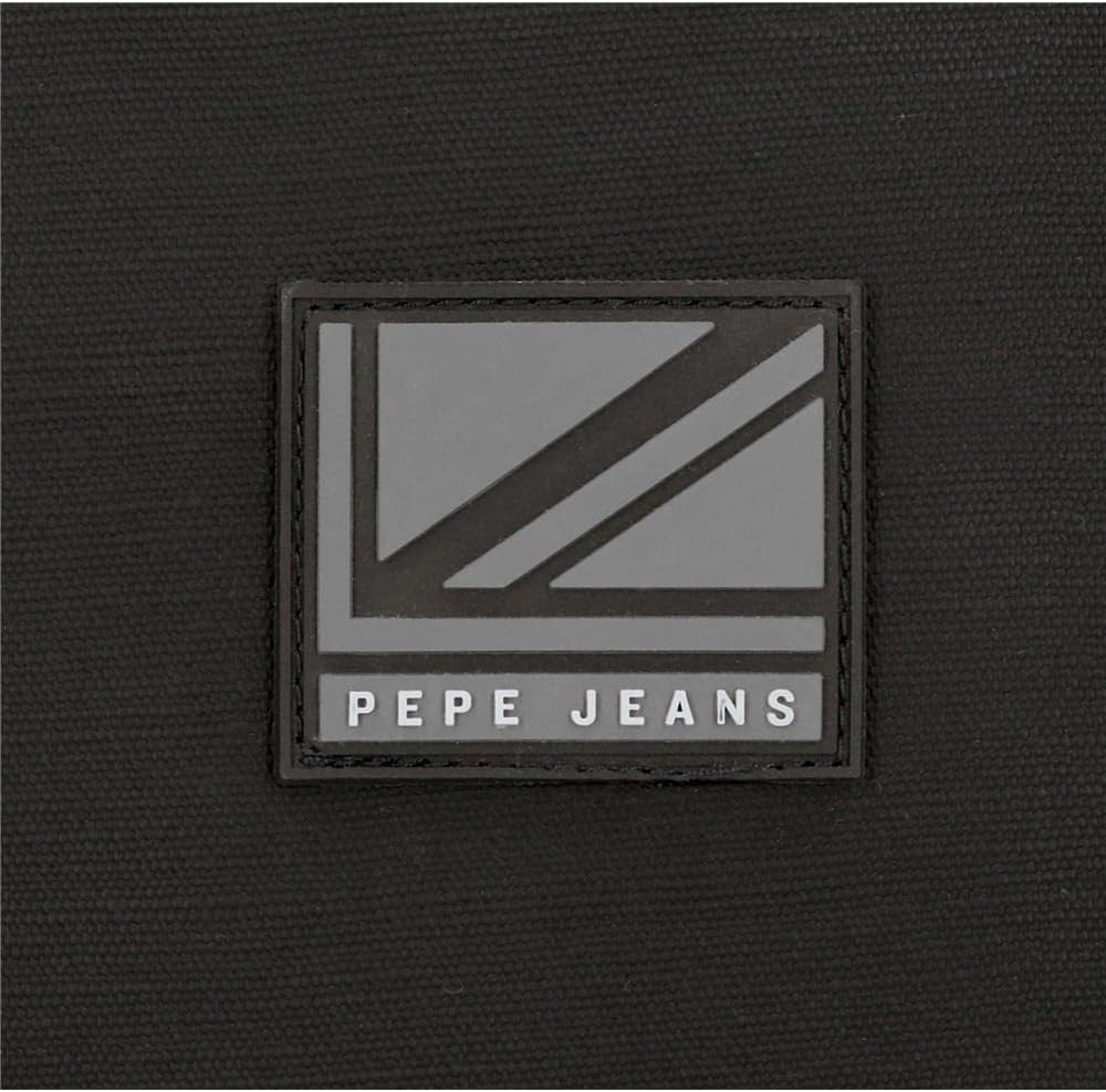 Pepe Jeans Fenix Umhängetasche, mittelgross, Blau, 17 x 22 x 6 cm, Polyester mit Details aus Kunstle