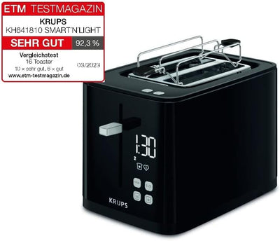 Krups KH6418 Smart'n Light Toaster | Zwei-Scheiben-Toaster | Digitaldisplay | 7 Bräunungsstufen | he