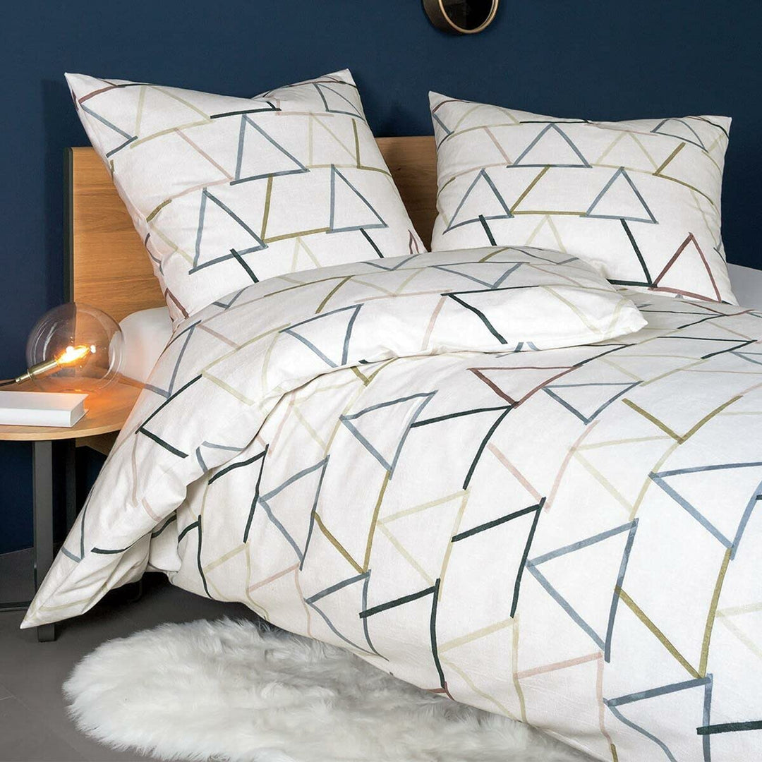 Janine Design Feinbiber Bettwäsche Davos 65109 mineralblau 1 Bettbezug 200 x 200 cm + 2 Kissenbezüge