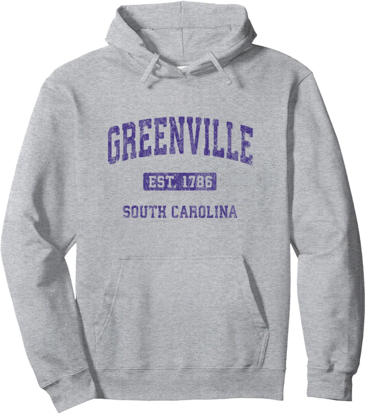 Greenville South Carolina SC Vintage Sportdesign Pullover Hoodie