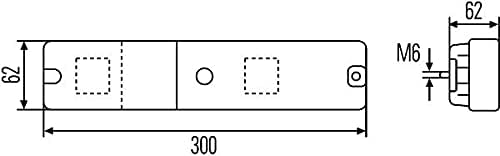 HELLA - Heckleuchte - Glühlampe - 12V - Anbau/geschraubt/Einbau - Lichtscheibenfarbe: rot/gelb - Ste