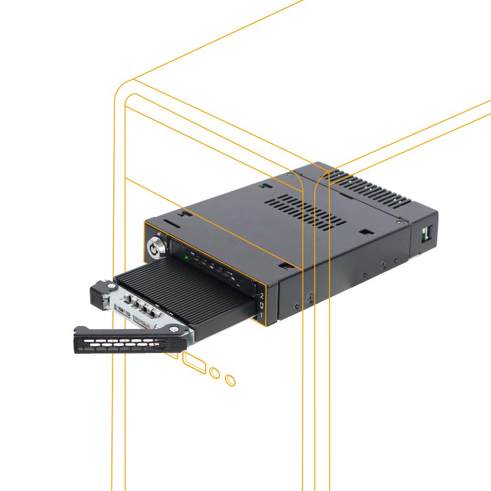 ICY DOCK 2 x M.2 NVMe PCIe 4.0 64Gbit/s SSD zu 2 x SlimSAS 4i SFF-8654 Wechselrahmen Einbaurahmen Me