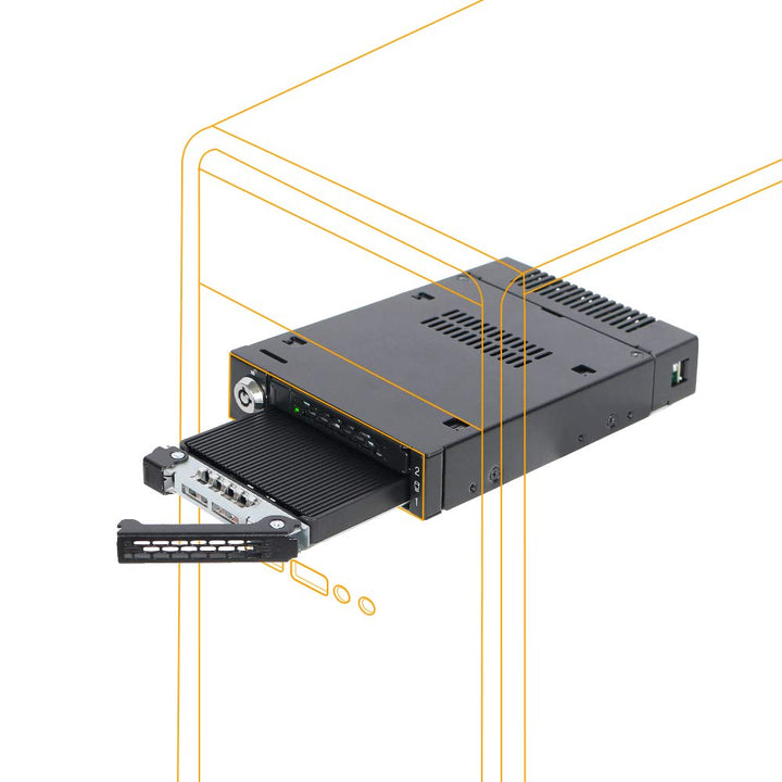 ICY DOCK 2 x M.2 NVMe PCIe 4.0 64Gbit/s SSD zu 2 x SlimSAS 4i SFF-8654 Wechselrahmen Einbaurahmen Me