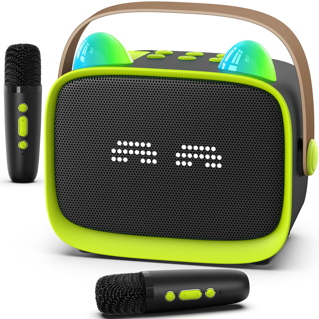 Karaoke Maschine mit 2 Karaoke Mikrofonen Kinder: Mini Karaoke Maschine Geschenk Mädchen mit Mikrofo