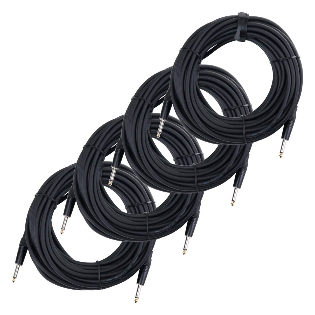 Pronomic 4x Set BOXJ-10 Lautsprecherkabel DJ PA Boxenkabel (Professionelles Boxenkabel, 6,3 mm Klink