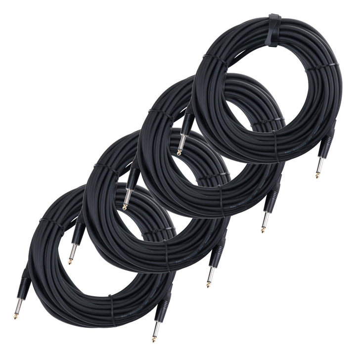 Pronomic 4x Set BOXJ-10 Lautsprecherkabel DJ PA Boxenkabel (Professionelles Boxenkabel, 6,3 mm Klink