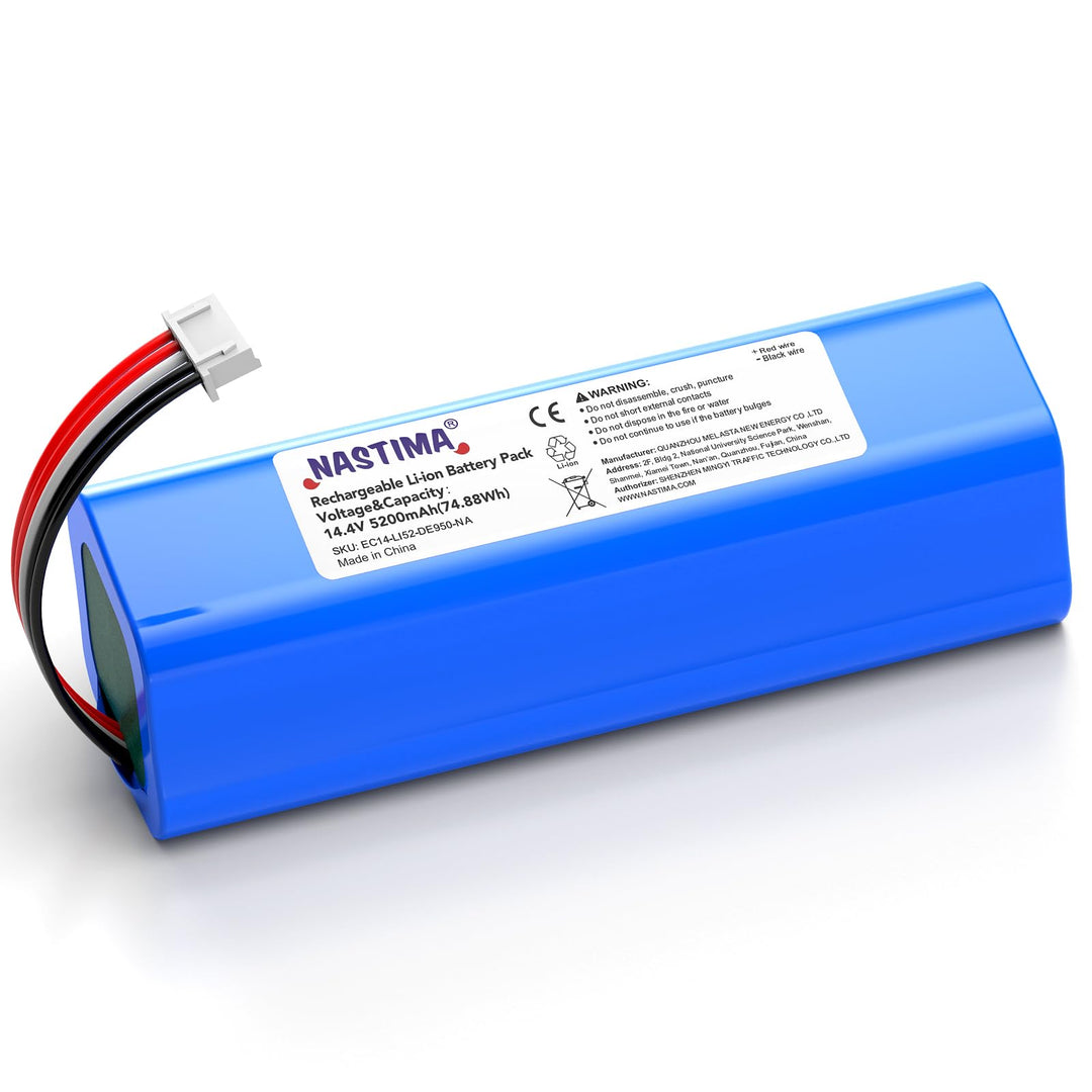 NASTIMA 14,4V 5200mAh Li-ion Ersatzakku für Ecovacs Deebot Ozmo 950, Deebot T8 T8+, Deebot T9 T9+, D