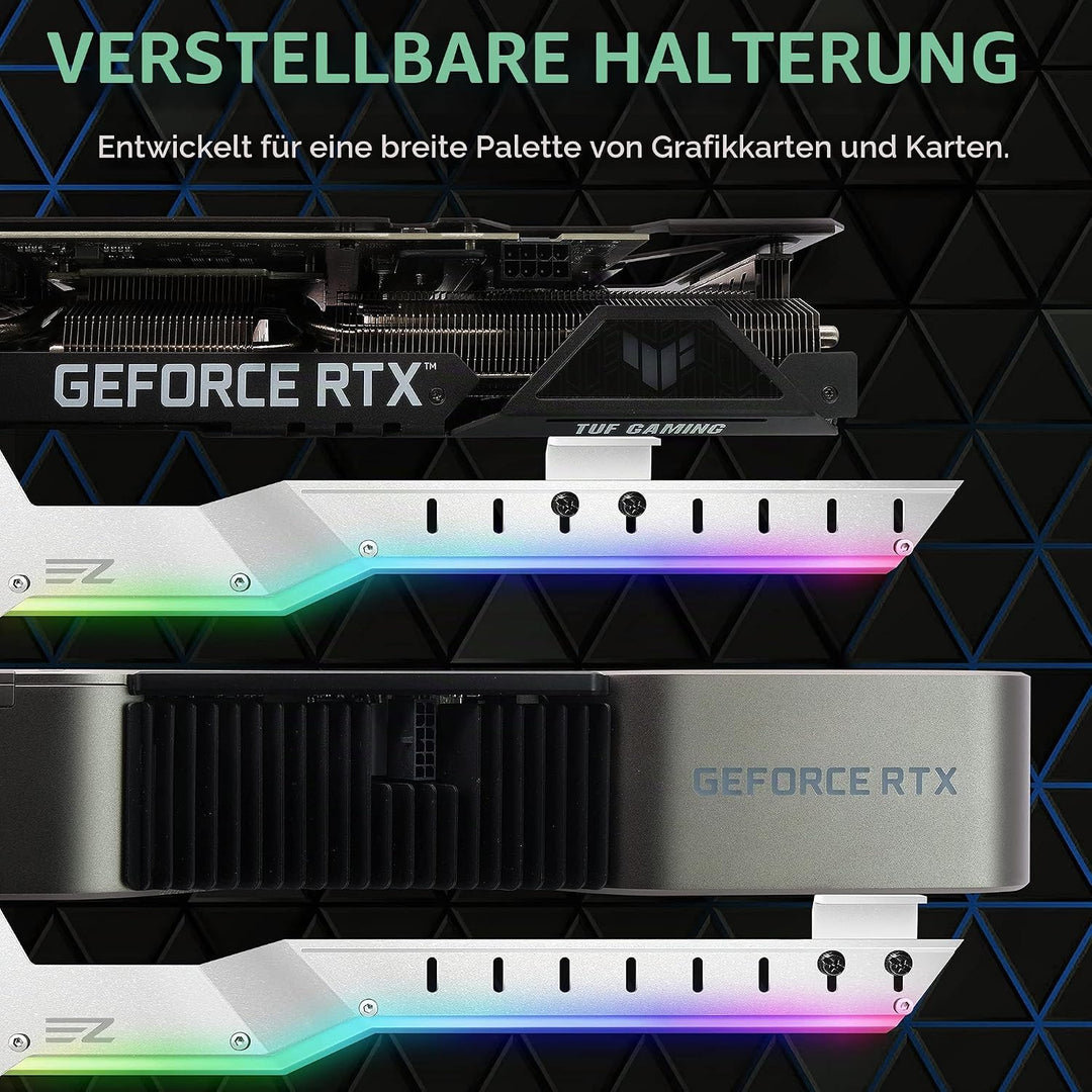EZDIY-FAB GPU-Halterung für Grafikkarte, Halterung für Grafikkarte, mit LED ARGB, 5 V, 3 Pins, Halte