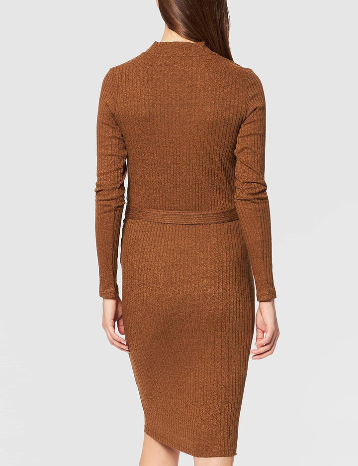 Supermom Damen Dress Ls Rib Kleid 42 Chipmunk - P700, 42 Chipmunk - P700
