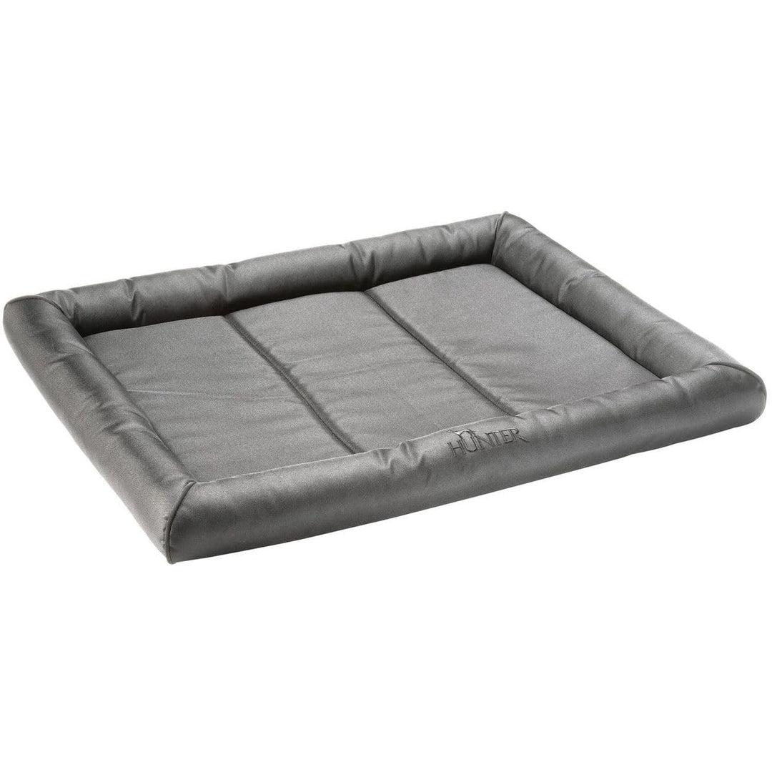 HUNTER Vermont Hundematte, Polyester, robust und schmutzabweisend, gepolstert, 90 x 60 cm, grau grau
