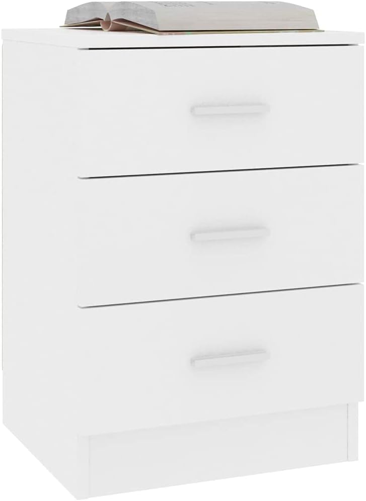 vidaXL 2X Nachtschrank 3 Schubladen Nachttisch Nachtkonsole Nachtschränckchen Nachtkommode Couchtisc