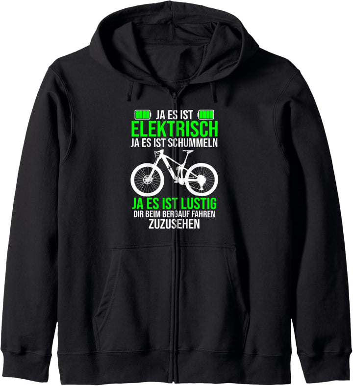 Lustiges E-Bike T-Shirt Schummeln Elektrofahrrad Ebiker Kapuzenjacke