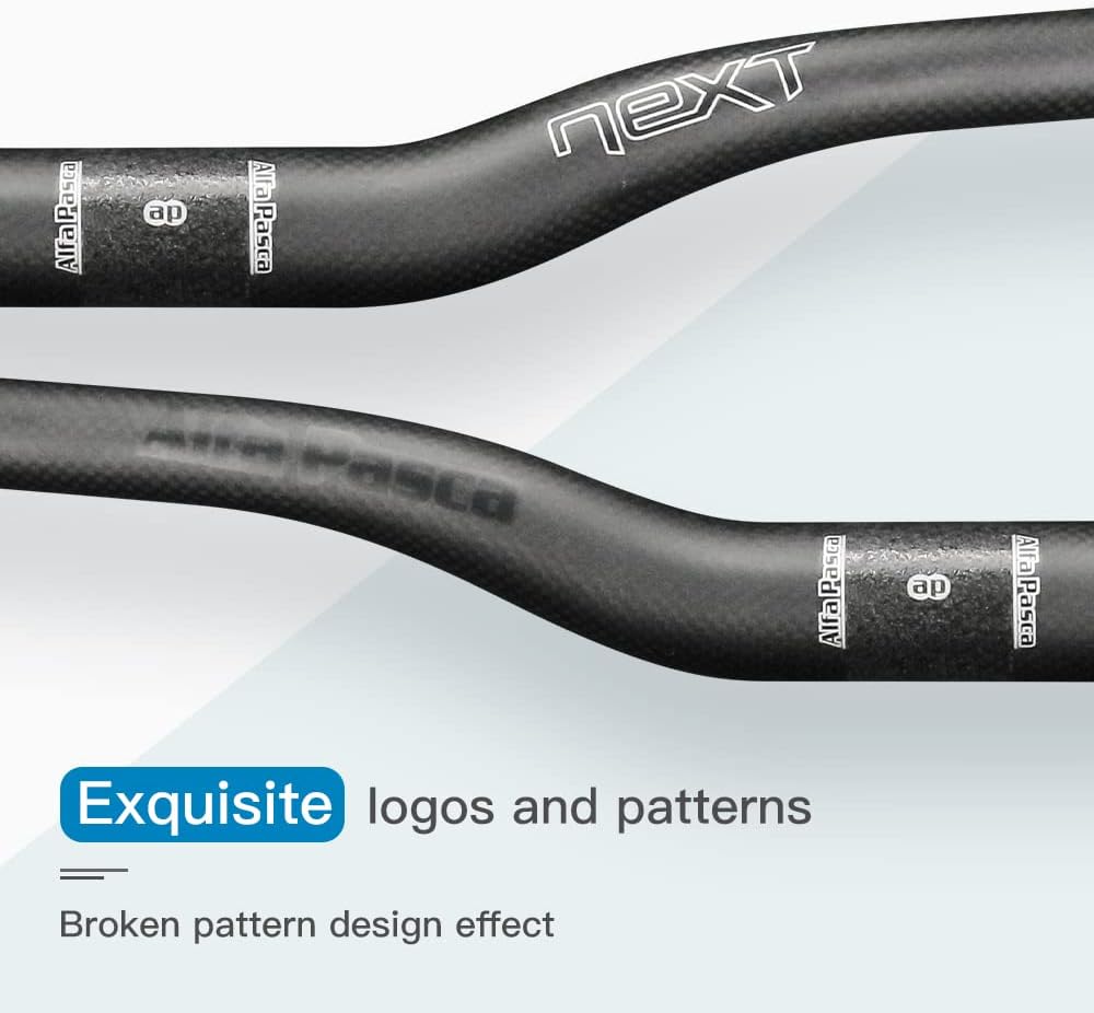 Alfa Pasca Carbon Mountain Fahrrad Lenker Ebene Steigleitung MTB Fahrrad Lenker Rot/Schwarz 3K Matt/