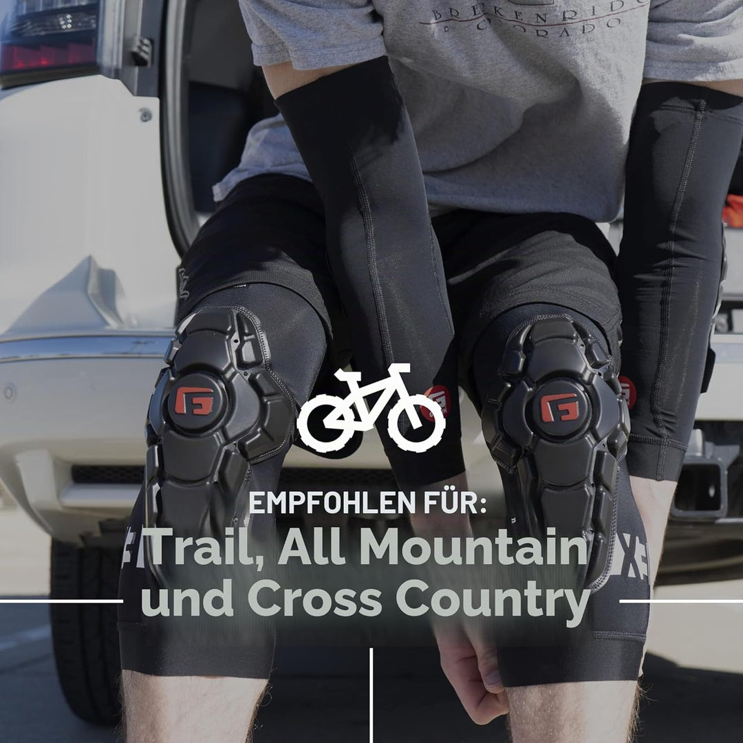 G-Form Pro-X3 Mountainbike-Knieschützer - Knieschoner für Männer und Frauen - Schwarz, Erwachsene Sm