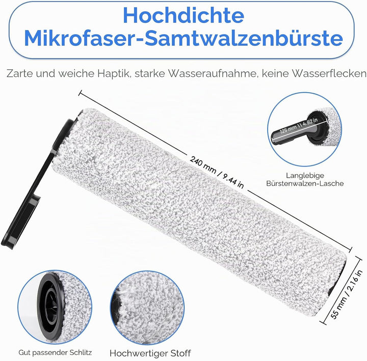 (2 Stück) Ersatz-Bürstenrollen Kompatibel mit Tineco Floor One S5/ Floor One S5 Pro/iFloor 5 Breeze