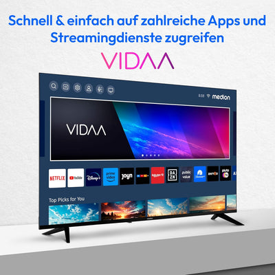 MEDION X15517 (MD 31642) 138,8 cm (55 Zoll) Fernseher (Smart-TV, 4K Ultra HD, HDR, VIDAA Store, Netf