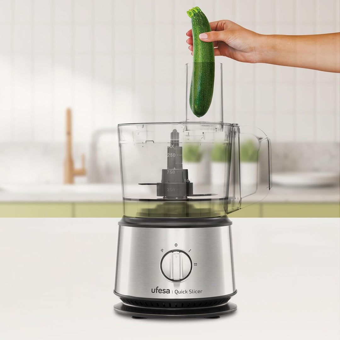Ufesa Quick Slicer Processor Multifunktions-Foodprozessor 10-in-1, 1200W, 1,5L Fassungsvermögen, Ede