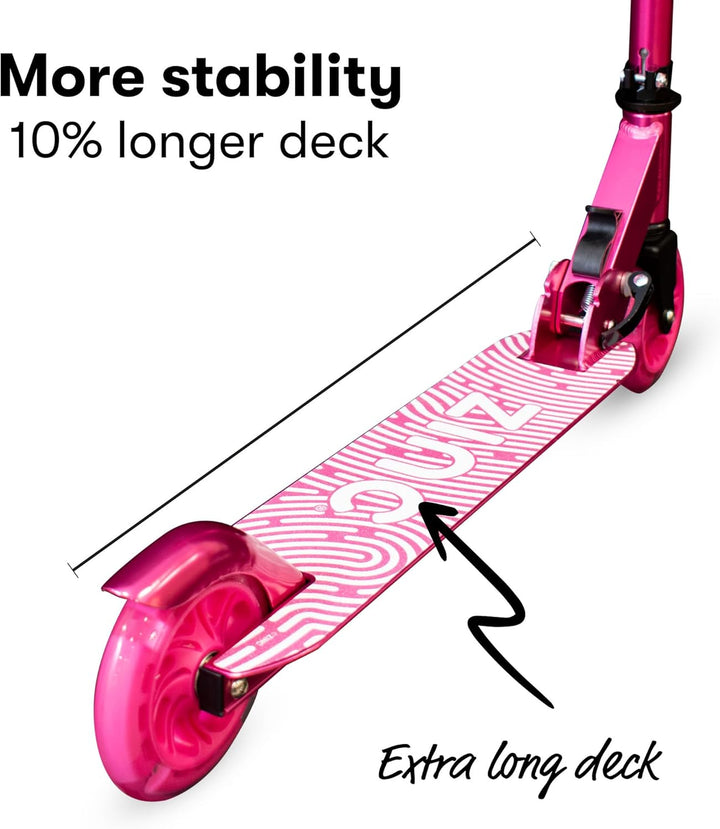 Zinc Unisex Jugend Identity Scooter Adjustable Height Pink, Adjustable Height Pink