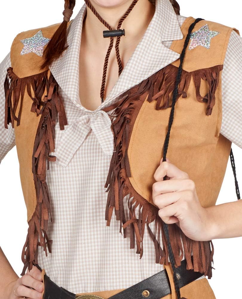 Andrea Moden - Kostüm Cowgirl, Kleid, Gürtel und Weste, Cowboy, Wilder Westen, Mottoparty, Karneval