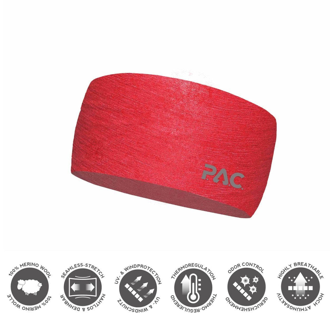 P.A.C. Merino Headband - Funktionsstirnband, Schweissband, Outdoortuch, Merino Stirnband, Sport Head