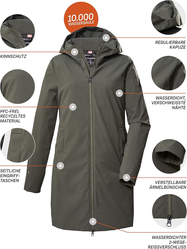 G.I.G.A. DX Damen Gs 154 Wmn Prk Casual Funktionsparka/Parka mit Kapuze 36 oliv, 36 oliv
