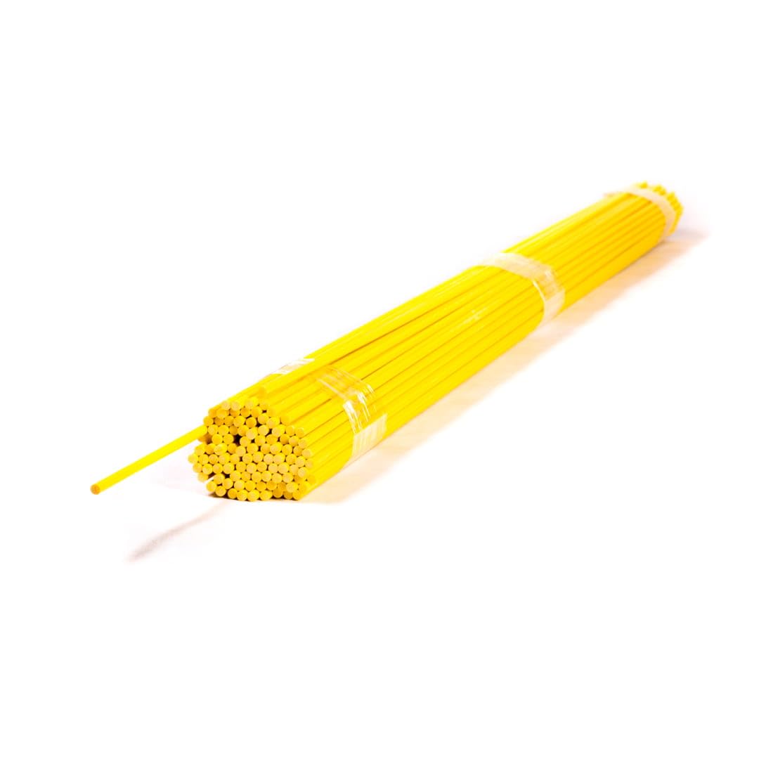 Fiberglasstäbe GELB - 140cm - 7mm - 100 Stück
