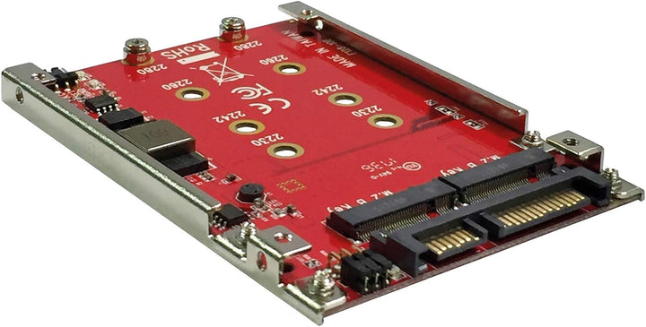 ROLINE M.2 zu SATA III SSD H/W Adapter, 2x M.2 NGFF SSD, Boot- und RAID-fähig