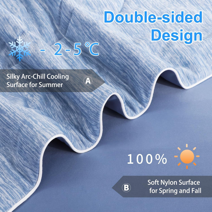 MYLUNE HOME Kühldecke Leichte Sommerdecke, Arc-Chill Q-Max>0.458, 2in1 Kühlende Bettdecke 200x220, S