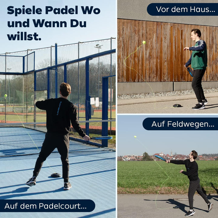 MOVEMATE Padel-Trainer Set mit Wilson® Padelball | innovatives Ballspiel für Draussen, im Garten, im