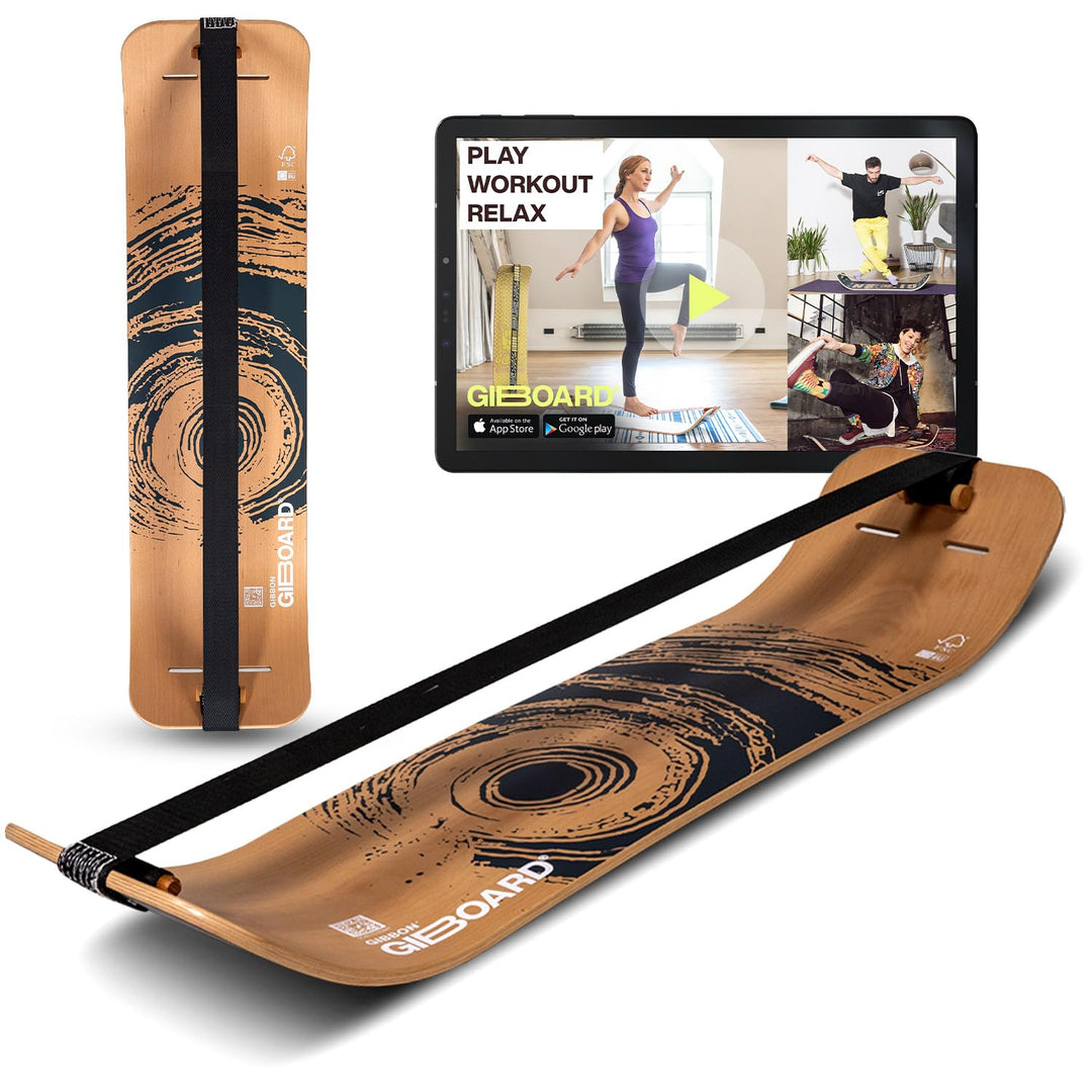GIBBON Giboard-Set - Zen/Active/Play | Innovatives Balance Board | Gleichgewichtstrainer | Interakti