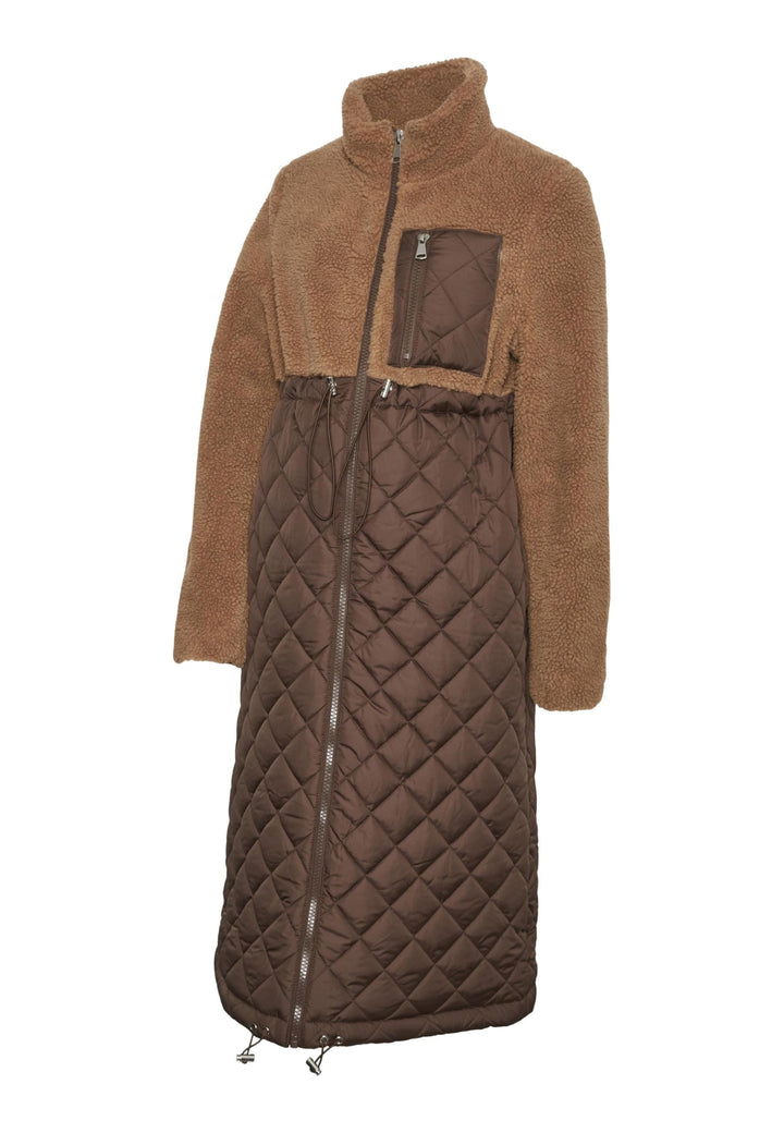 MAMALICIOUS Female Steppjacke Umstands-Jacke | Quilted jacket Tobacco Brown S, Tobacco Brown S