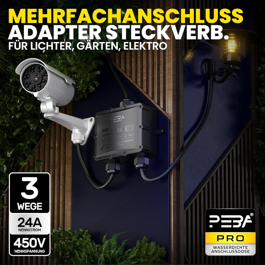 PEBA Wasserdicht Abzweigdose Erdkabel Kabelverbinder IP68 Verteilerdose steckdose aussen verteiler 4