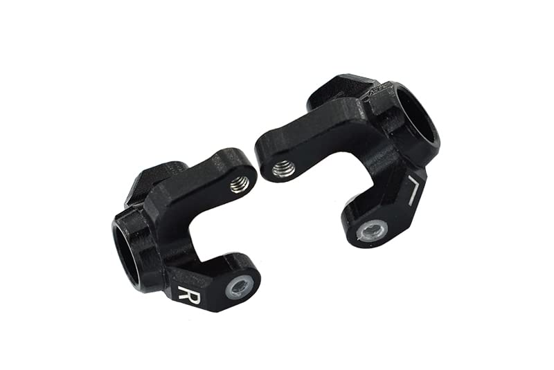 GPM for Losi 1/18 Mini-T 2.0 2WD Stadium Truck Aluminum Front Knuckle Arm -2Pc Set Black