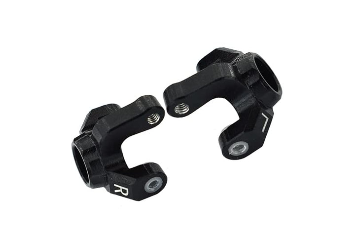 GPM for Losi 1/18 Mini-T 2.0 2WD Stadium Truck Aluminum Front Knuckle Arm -2Pc Set Black