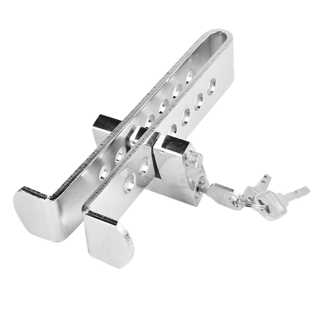 KIMISS Kupplungsschloss, 7 Löcher Auto Edelstahl Kupplung Bremspedalschloss Lenkradschloss Auto Sich