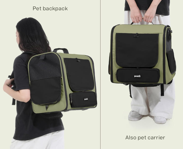 pecute Grosse Katzen Rucksack Tragetasche für Katzen & kleine Hunde, Belüfteter & robuster Haustier