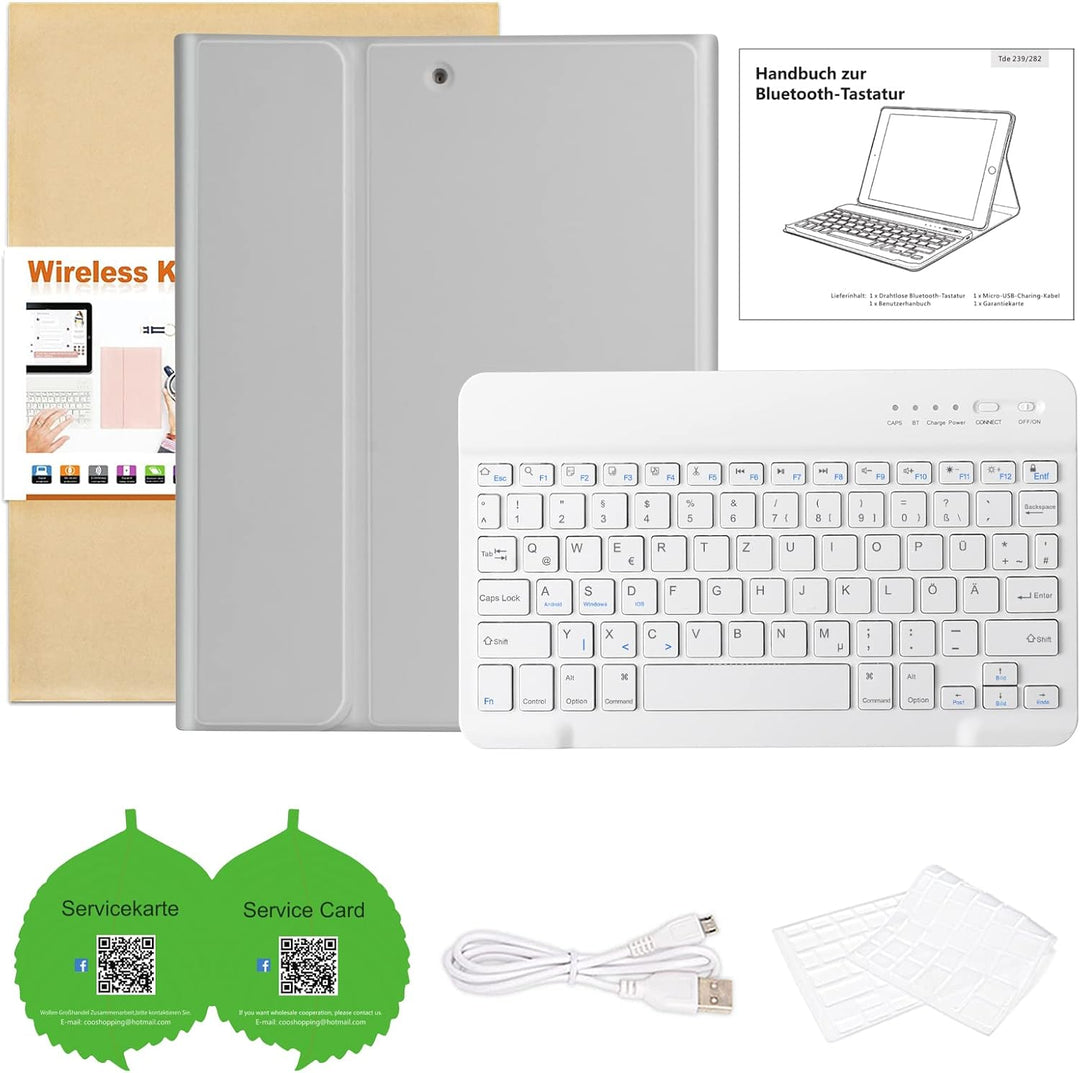 Tastatur Hülle 10.2 Zoll für IPad 9th Gen 2021/8th Gen 2020/7th Gen 2019/IPad Air 3 Gen 2019/IPad Pr