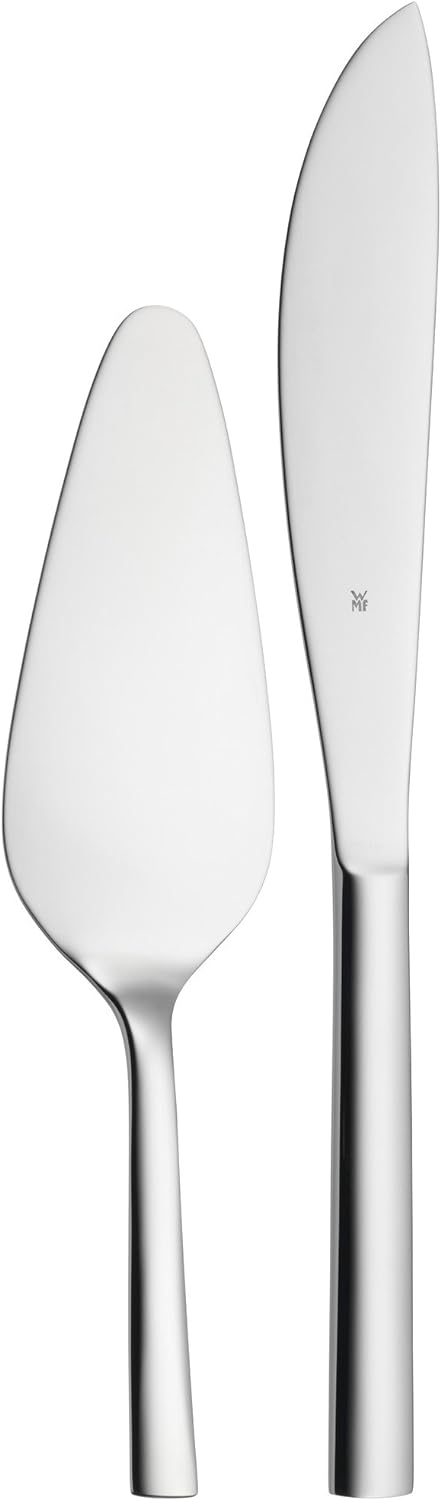 WMF Nuova Obst-/ Kuchenbesteck Set 2-teilig, Tortenmesser, Tortenheber Edelstahl, Cromargan Edelstah