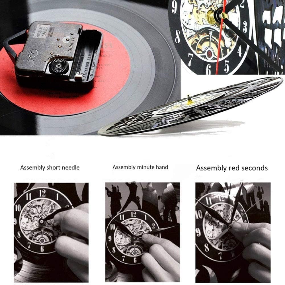 Smotly Vinyl Wanduhr, Mickey-Mouse-Thema Rekord Wanduhr, Kunst für Kinder Dekoration nach Hause Wand