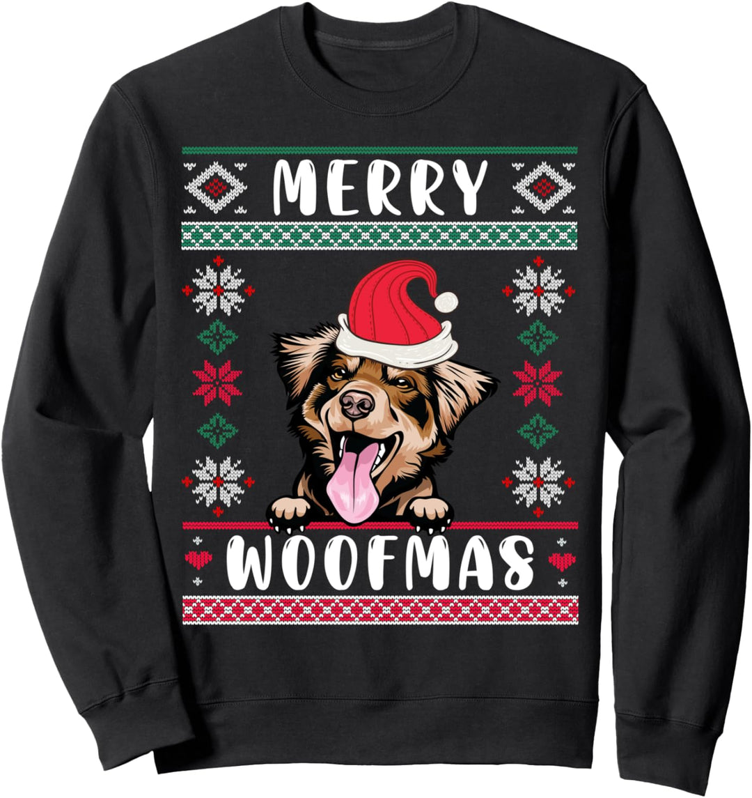 Australian Shepherd Christmas funny Gift for Dog Lover Owner Sweatshirt
