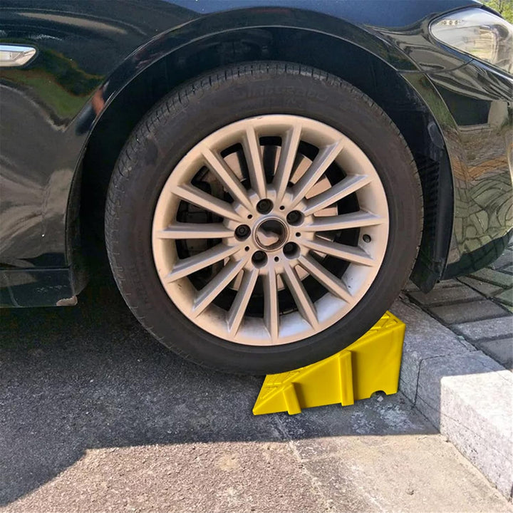 Bordsteinrampe 11/13 cm Hohe, Auto Rampen Kunststoff, Tragbare Robuste Schwellenrampe für Auto Einfa