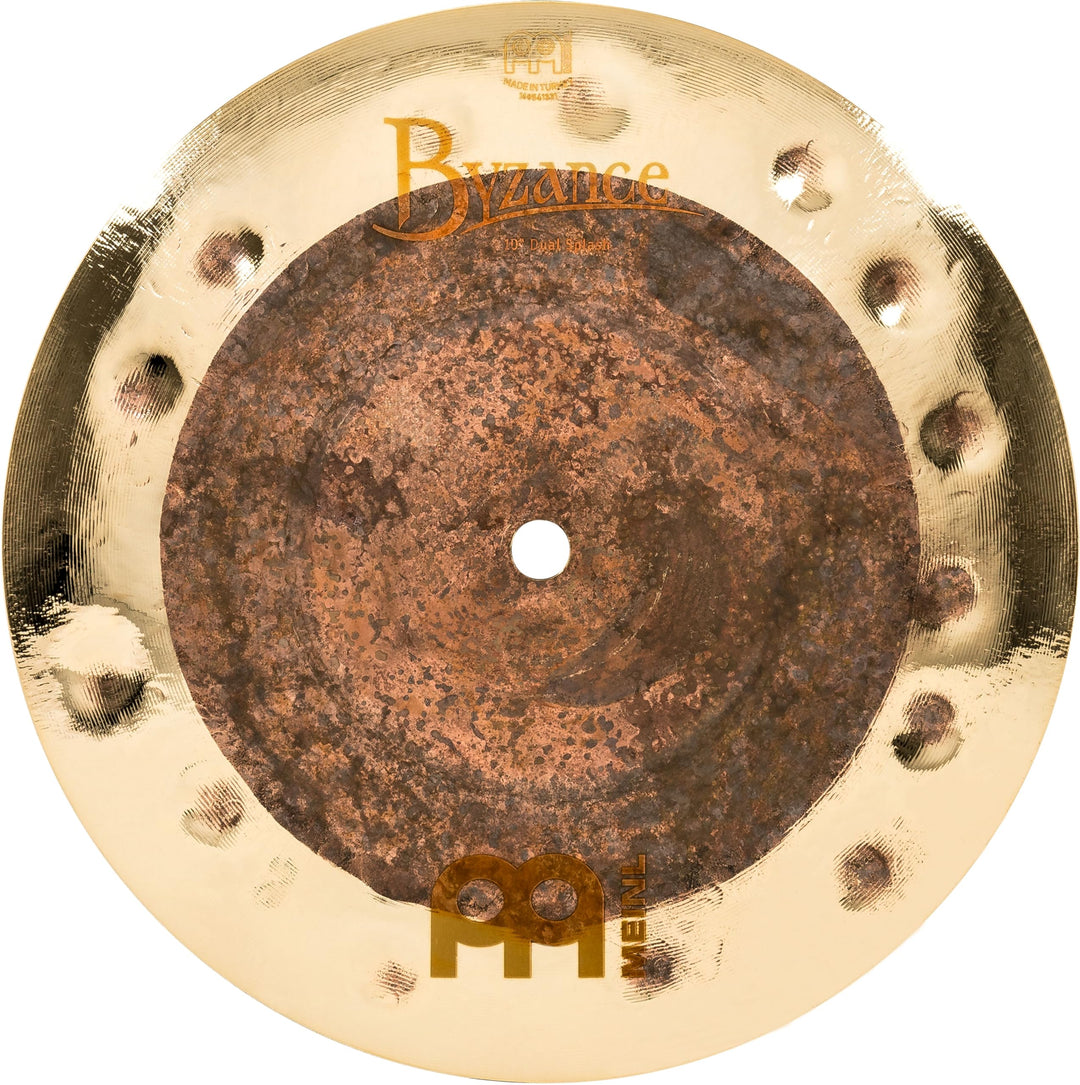 Meinl Cymbals Byzance Dual Splash 10 Zoll (Video) Schlagzeug Becken (25,40cm) B20 Bronze, Naturbelas