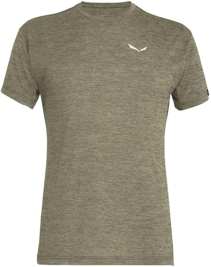 Salewa Herren Puez Melange Dry M S/S Tee Hemden & T-shirts 3XL Dark Olive Melange, 3XL Dark Olive Me