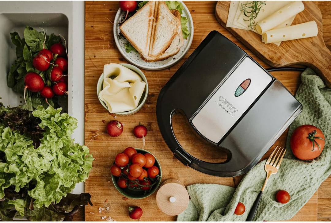 CAMRY Multifunktionsgerät 3 in 1 Sandwichmaker, Sandwichtoaster, Kontaktgrill, Oreschki Maker, Nussm