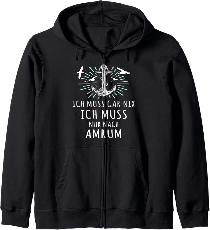 Amrum Souvenir Nordseeküste Urlaub Inselurlaub Amrum Kapuzenjacke