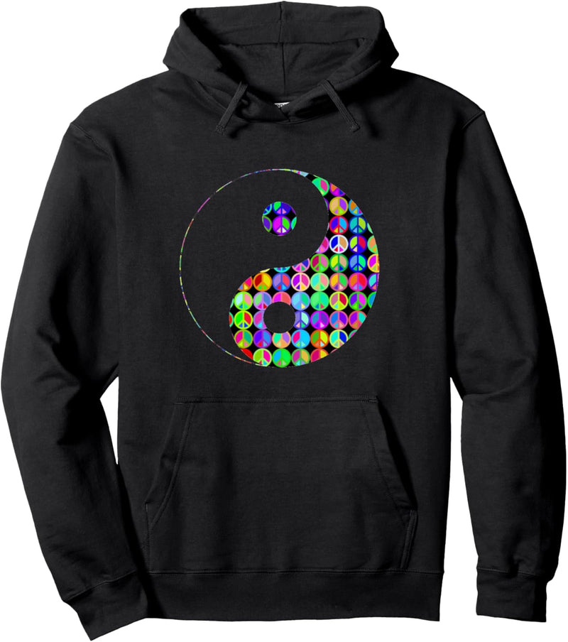 Peace-Zeichen Yin Yang Pullover Hoodie