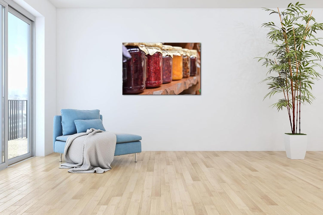 deyoli Eingelegte Früchte Format: 80x60 als Leinwand, Motiv fertig gerahmt auf Echtholzrahmen, Hochw